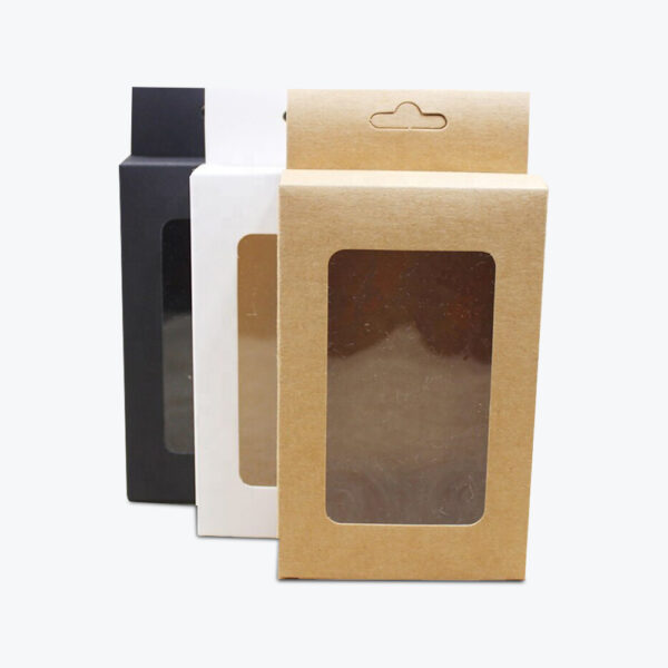 Kraft Hanger Boxes with Window - Image 2